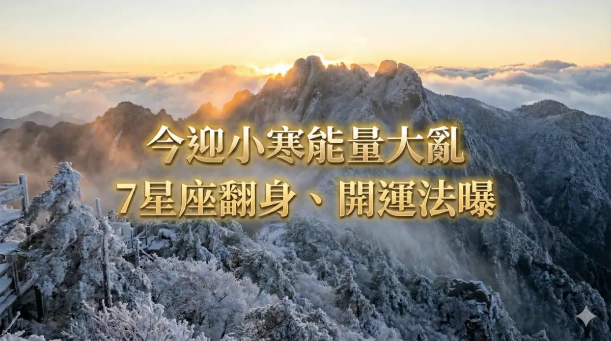 ▲1月5日進入小寒節氣，命理專家提醒這段期間能量大亂，全球不平靜。7星座走旺運，開運重點一次看。（圖／AI生成）