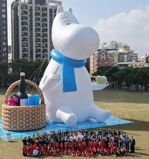 ▲台中市勤美商圈的市民廣場，有全台最高的21公尺巨型姆明。（圖／台中市政府提供，2026.01.05）