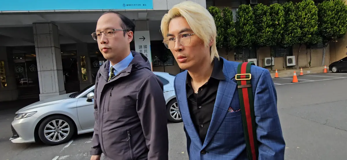 ▲余天女婿陳鑒又因為詐欺案遭起訴，現身法院開庭。（圖／記者劉松霖攝）