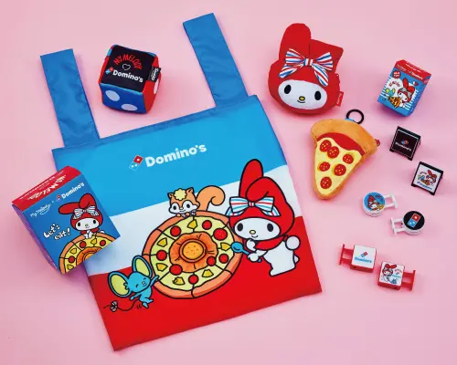 ▲達美樂x美樂蒂聯名全系列周邊一次看。（圖／達美樂dominos.com.tw）