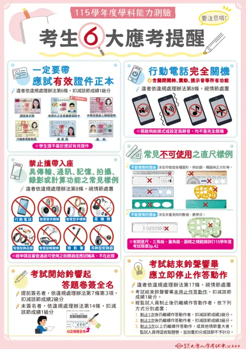 學測週末登場、明天看考場！學測懶人包從必備文具看到備戰分科
