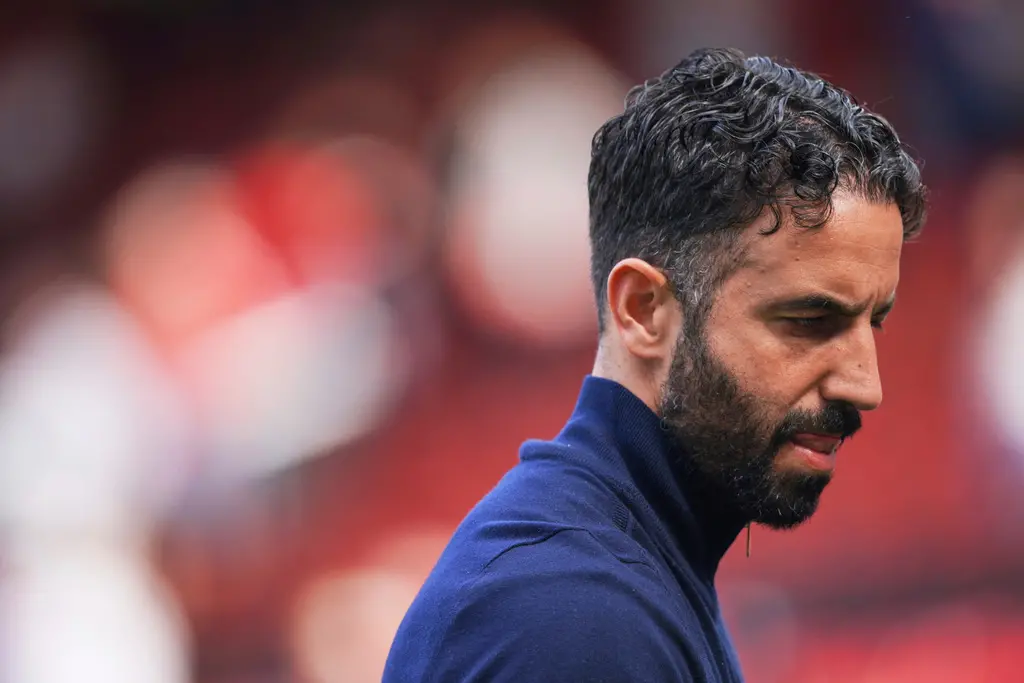 ▲英超豪門曼聯（Manchester United）於今（5）日正式確認，在歷經一段波折的執教生涯後，已解僱總教練魯本·阿莫林（Ruben Amorim）。（圖／美聯社／達志影像）