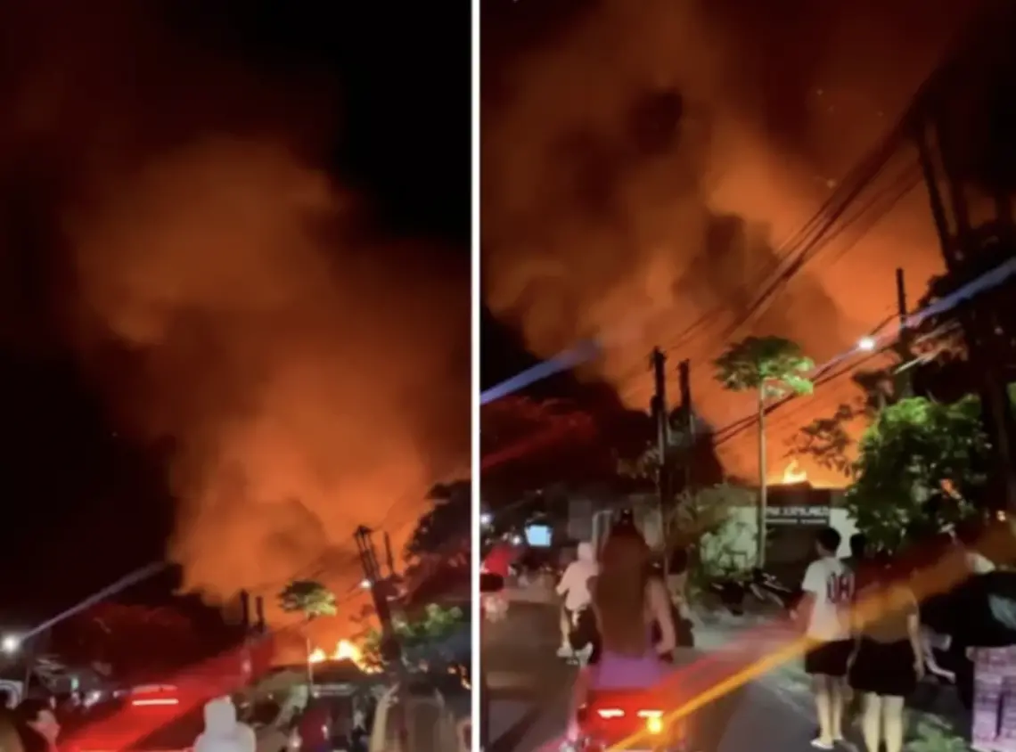 ▲印尼峇里島在新年發生大火。（圖／翻攝自峇里島新聞）