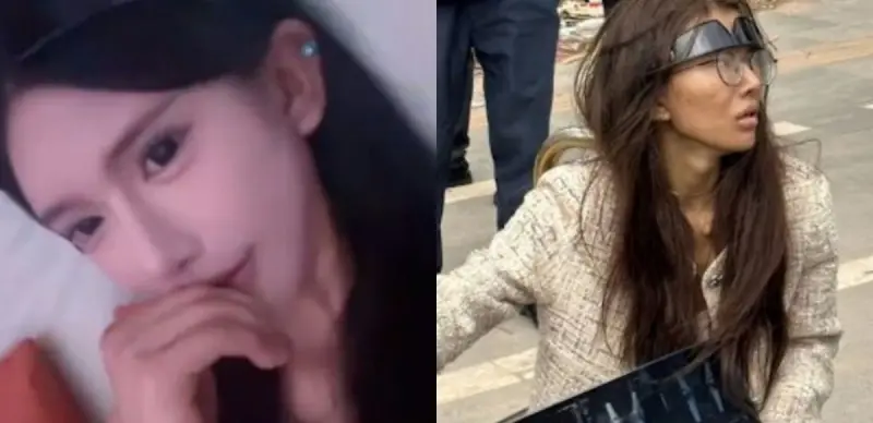 ▲中國網紅流落柬埔寨街頭，雙腿骨折疑遭當地業者放生。（圖／翻攝自微博）