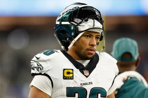 ▲NFL費城老鷹隊超級跑衛巴克利（Saquon Barkley）在全美投注量，僅次於大谷翔平。（圖／美聯社／達志影像）