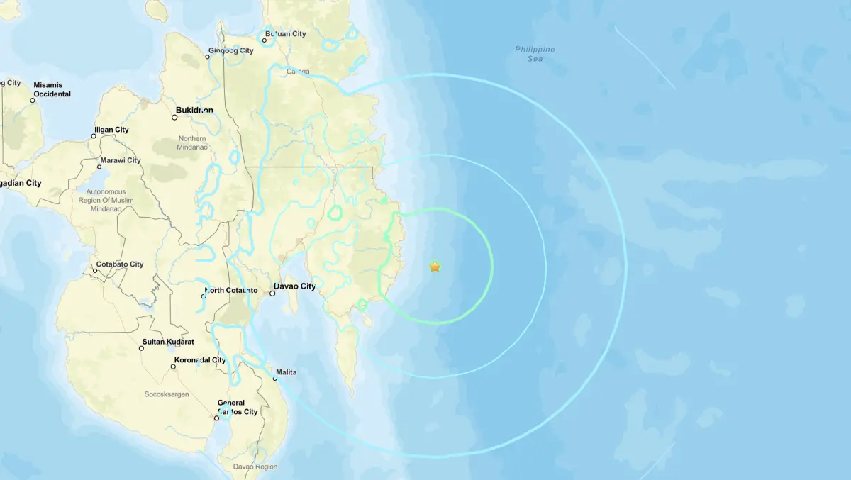 ▲菲律賓近海發生規模6.4地震。（圖／翻攝自USGS）