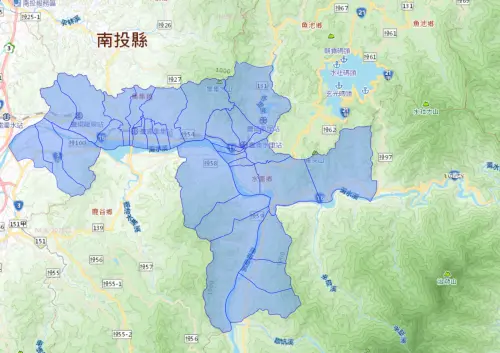 ▲水里鄉、集集鎮1月8日停水範圍。（圖／台灣自來水公司water.gov.tw）