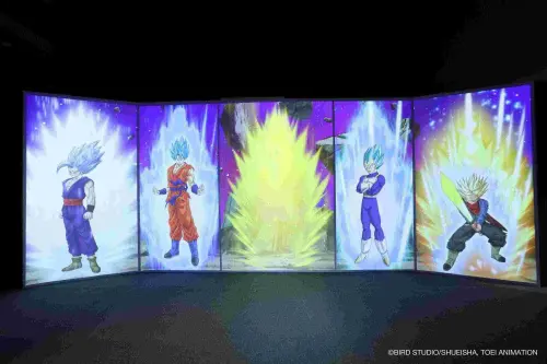 ▲七龍珠英雄崛起-台北》特展現場設有多樣化互動裝置，邀請粉絲挑戰自我，點燃體內的賽亞人魂。（圖／瀛海文化提供）