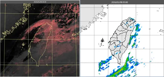 ▲氣象專家吳德榮表示，今日清晨最低溫出現在雲林古坑6.7度，明（9）日清晨強冷空氣籠罩，有機會創入冬本島平地最低氣溫跌破5度，並成為入冬以來首波寒流，週六則有新一波冷空氣南下。（圖／氣象應用推廣基金會．老大洩天機）