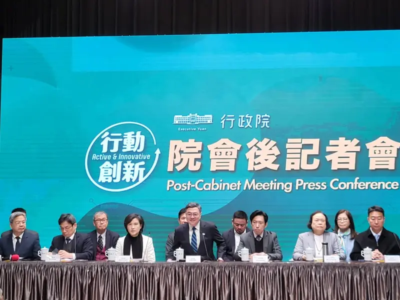 ▲卓榮泰表示，總預算在去年的8月底送立法院審議，至今超過4個月，還沒有交付到委員會，這是我國憲政史上的第一次。（圖／記者陳佩君攝，2026.01.08）