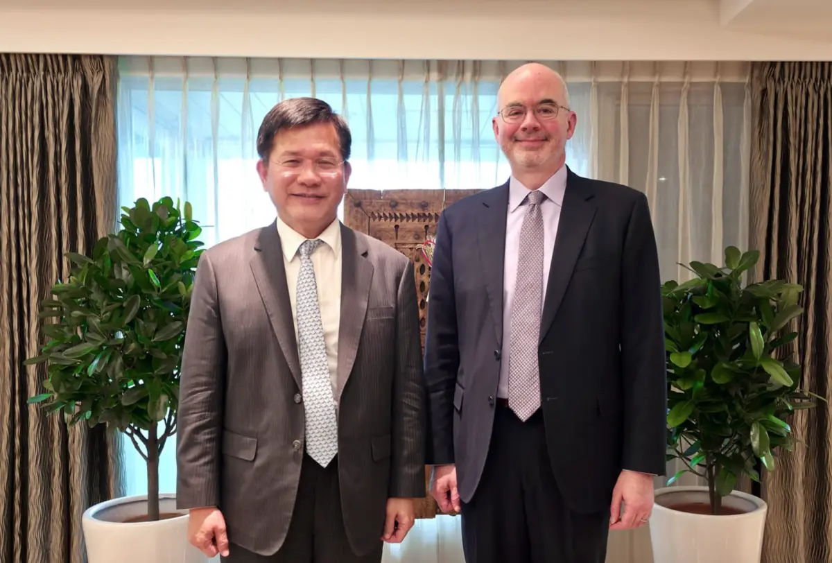 ▲AIT處長谷立言7日與外交部長林佳龍會晤。（圖／取自AIT臉書）