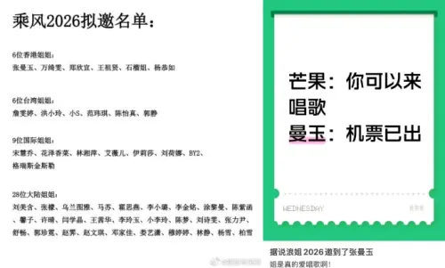 ▲《浪姐7》超大咖名單疑曝光，張曼玉傳出已確定機票。（圖／微博@福星李來財、@夏晝眠眠）