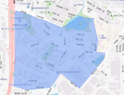 ▲新竹市1月10日停水影響範圍。（圖／台灣自來水公司water.gov.tw/）