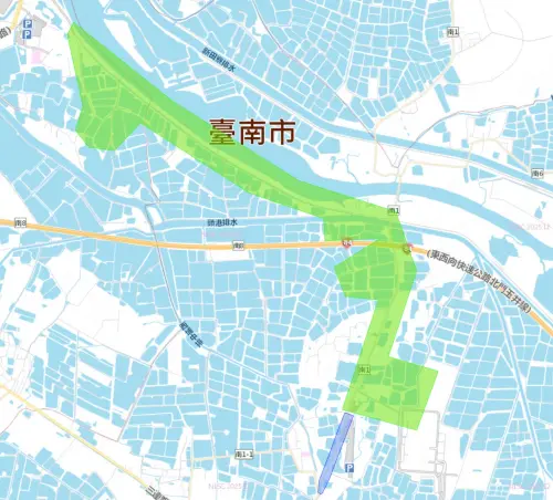 ▲台南市學甲區1月10日停水、降壓影響範圍。（圖／台灣自來水公司water.gov.tw/）