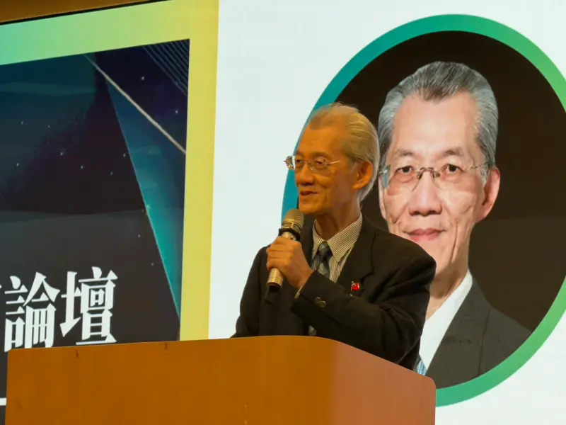 ▲台大名譽教授明居正今（9日）出席印太戰略智庫研討會。（圖／記者陳政嘉攝）