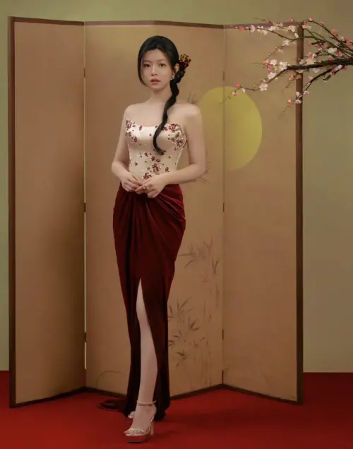 ▲陳妍希（如圖）打扮精緻，不失性感，向粉絲拜早年。（圖／翻攝自陳妍希微博）