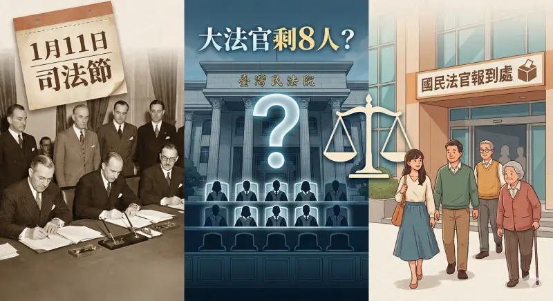 今日歷史／司法節竟源於不平等條約？大法官剩幾人、國民法官速懂