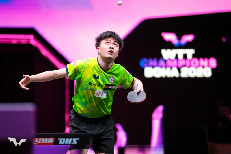 ▲台灣桌球一哥林昀儒在WTT杜哈冠軍賽表現神勇，以4：0完封日本選手松島輝空晉級4強。今晚他將對決日本王牌張本智和，力拚決賽資格。（圖／取自World Table Tennis flickr）