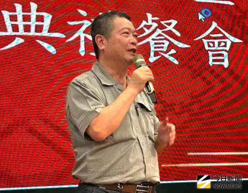 ▲卸任理事長陳春生致詞。(圖／記者黃守作攝)