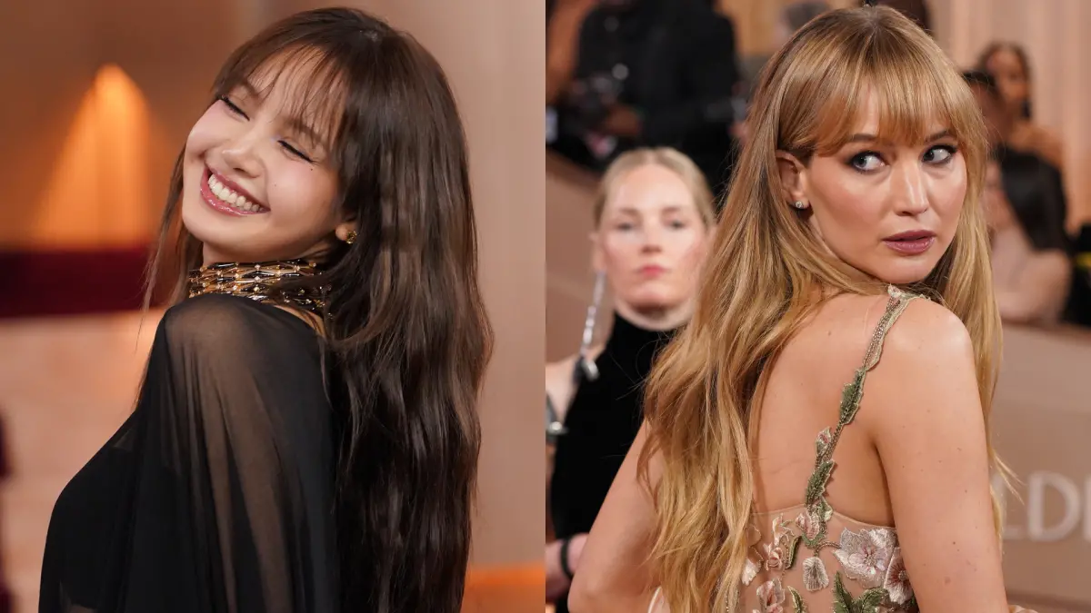 ▲金球獎紅毯登場，Lisa（左圖）透膚薄紗洩不科學身材，珍妮佛勞倫斯佛彷彿穿「國王的新衣」。（圖／美聯社）