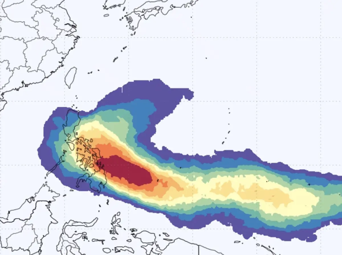 ▲周三、周四（1月13日至1月14日）菲律賓東方高機率出現「熱帶性低氣壓」，並在本周末有增強為颱風的可能。（圖／賈新興提供）