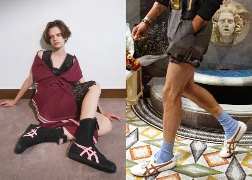 ▲左起：Onitsuka Tiger鬼塚虎MEXICO 66 BOXING拳擊靴、鬼塚虎x Versace 2026春夏聯名系列。（圖／台灣鬼塚虎onitsukatiger.com.tw）