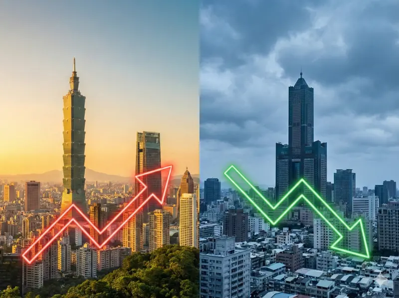 ▲2025年房市呈現「北熱南冷」，台北屋主轉手獲利近500萬，高雄與台中則出現明顯獲利縮水。（圖／AI 生成示意圖）