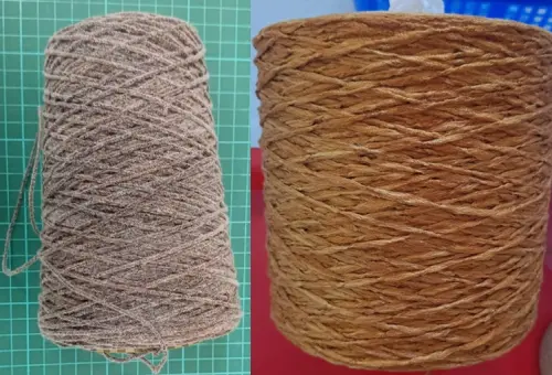 ▲「天羅地網」放射性核種過濾網，左為台灣自製網材，右為日本福島網材。（圖／李傳斌提供）