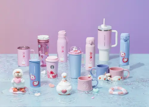 ▲星巴克情人節「JELLY COLLECTOR DUCKIES甜蜜果凍鴨」主題商品。（圖／星巴克starbucks.com.tw）