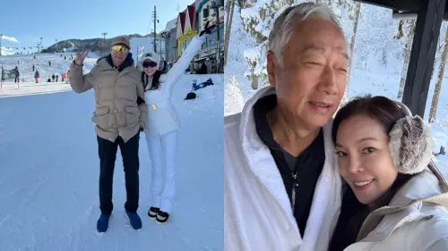 ▲曾馨瑩（右圖右）和郭台銘帶小孩赴日本旅遊，郭董一頭白髮引發關注。（圖／曾馨瑩IG@hsin_ying_tseng）