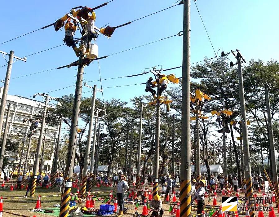 ▲台灣電力公司舉辦第58屆技能競賽，電力職人相互切磋較勁，以磨練自身電力技術，持續精進電力核心技能。(圖／記者黃守作攝，2026.01.14)