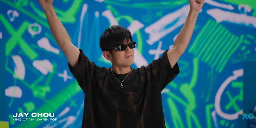 ▲天王周杰倫（如圖）將在今（14）日參戰澳洲網球公開賽「一球制勝（One Point Slam）」。（圖／Australian OpenYT）