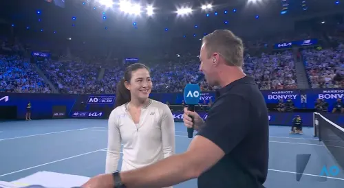 ▲網友看周杰倫比賽發現台灣代表另有其人，長相甜美的葛蘭喬安娜意外成為社群話題討論。（圖/YT@Australian Open）