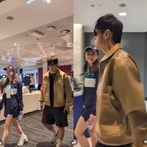 ▲周杰倫於澳網初登場，老婆昆凌（圖左）一路愛相隨。（圖／Australian Open IG@australianopen）