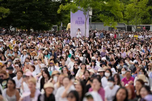 ▲BTS在韓國的公開活動，都會造成如此驚人的盛況。（圖／美聯社／達志影像）