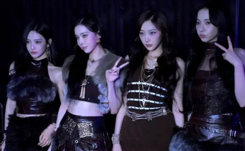 ▲aespa出席「明基佳世達集團」尾牙活動倒數，時間落在摸彩中間。（圖／aespa臉書）