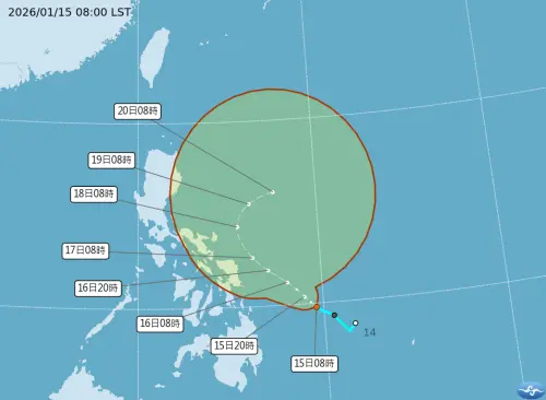 ▲洛鞍颱風路徑會先穩定往西北，隨後朝東北轉向，對台灣無直接影響。（圖／中央氣象署cwa.gov.tw）