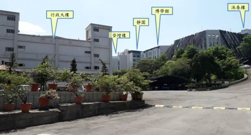 ▲和春技術學院校區內行政大樓、圖書館（傳承樓）及沐春樓等教學大樓結構尚存。（圖／台灣金服官網）