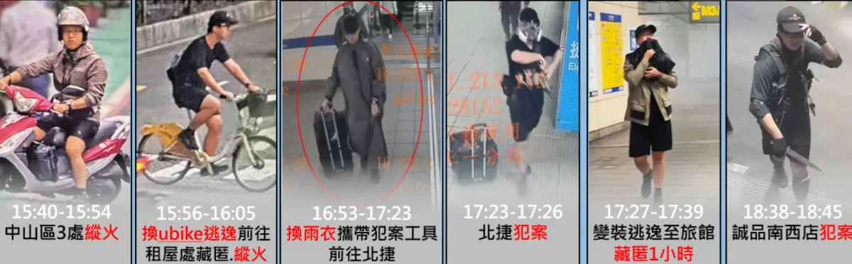 ▲北捷隨機殺人案兇手張文不僅5次變裝犯案，還在攻擊發起前進2年就著手殺人計畫，並頻繁搜尋鄭捷及「越南屠夫」等新聞。（圖／台北市警察局提供）