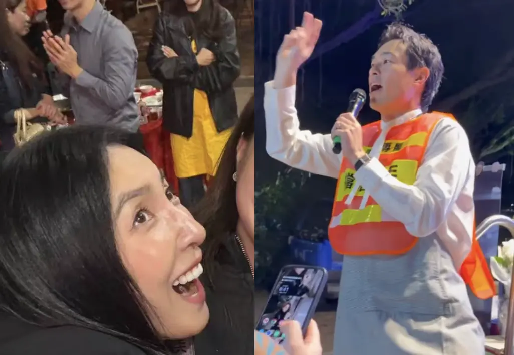 ▲楊謹華（左）經紀人生日大開流水席，楊祐寧穿交警制服幫擋酒，還說101派對都落伍。（圖／翻攝自IG@cheryllovel0ve）