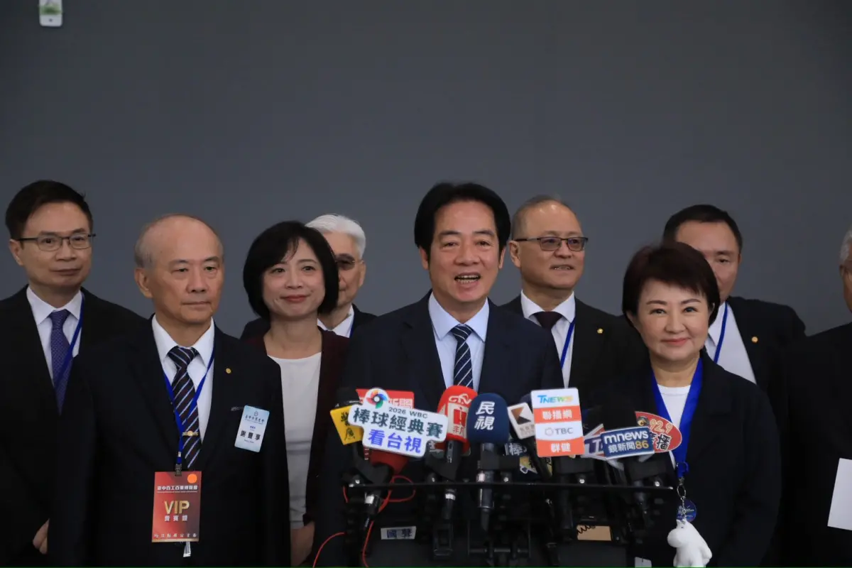 ▲賴清德上午出席「2026台中百工百業博覽會開幕典禮」，說明談判結果。（圖／台中市府提供）