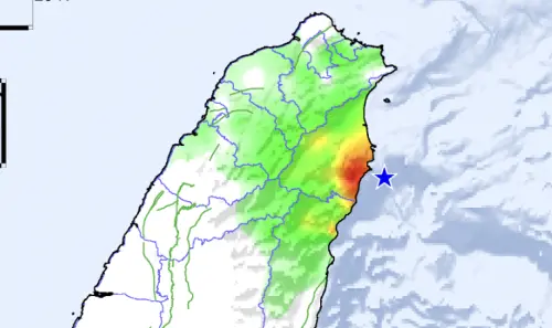今早宜蘭外海4.6地震！氣象署：震央在和平海盆　屬於獨立事件
