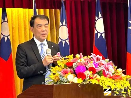 ▲台電高雄區營業處卸任處長洪通澤致詞。(圖／記者黃守作攝，2026.01.16)