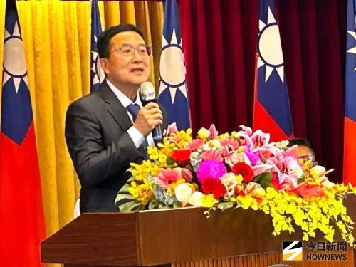 ▲台電高雄區營業處新任處長黃明舜致詞。(圖／記者黃守作攝，2026.01.16)