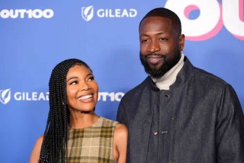 ▲韋德的妻子是美國知名女演員尤妮恩（Gabrielle Union），兩人於2014年結婚。（圖／美聯社／達志影像）