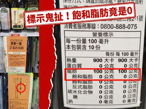 不只橄欖油涉造假！網紅早揭日本一番葵花油鬼扯：飽和脂肪竟是0
