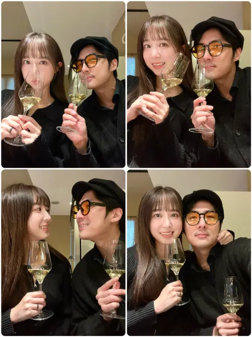 ▲洪詩（左）與李運慶（右）婚後甜蜜。（圖／洪詩FB）