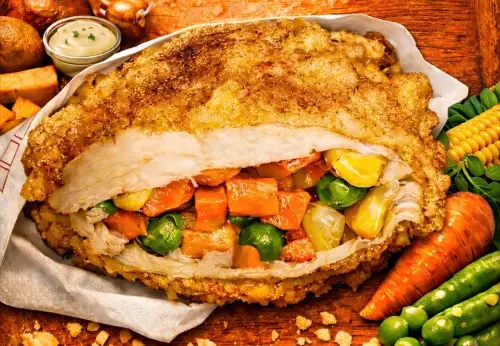 炸物店開賣「三色豆雞排」！80元實體太猛　老闆親曝口感：不難吃
