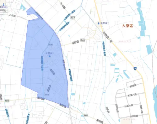 ▲高雄市大寮區1月19日停水影響範圍。（圖／台灣自來水公司water.gov.tw/）
