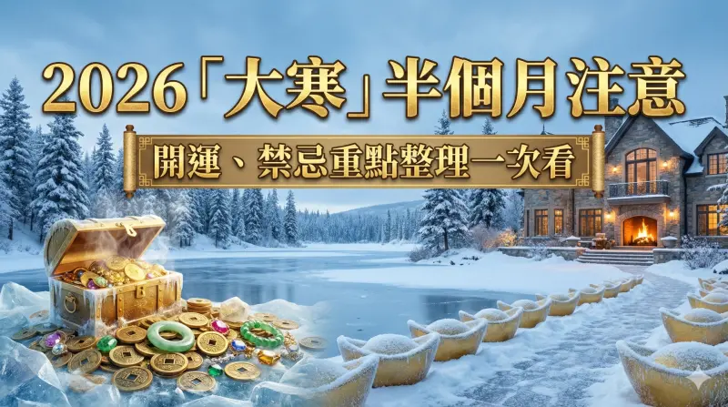 2026大寒半個月注意！「4生肖」過勞緊張失眠　開運禁忌習俗整理